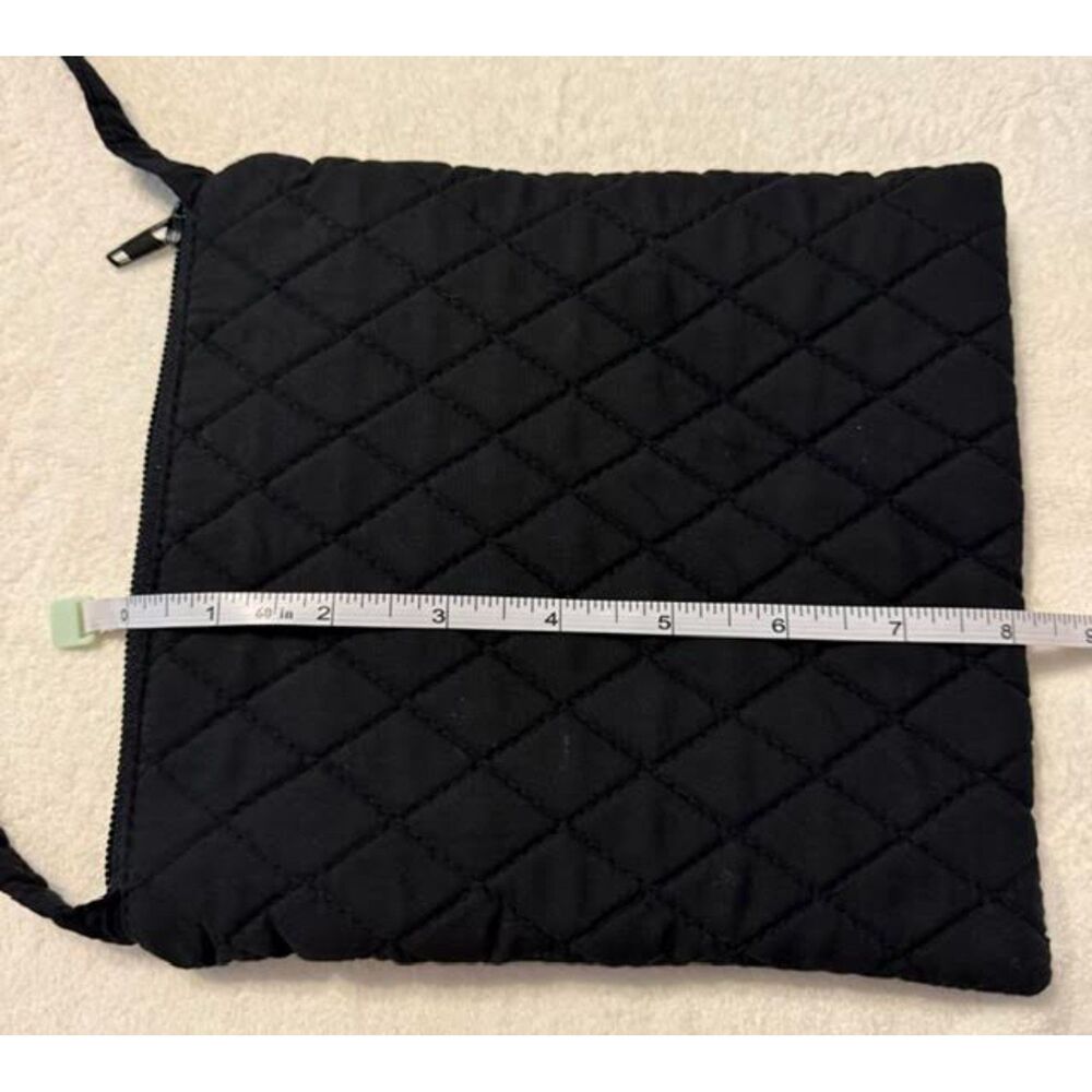 Cross Body Purse - Black quilted fabric, super light and comfortable